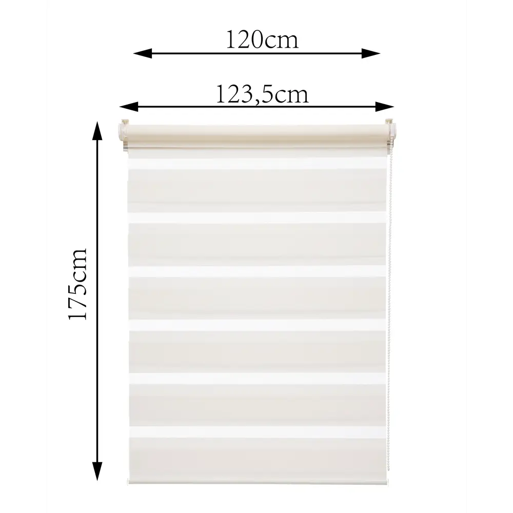 INSPIRE Peter - Рулонная штора день-ночь 120×175 см в цвете экрю 85225673 STLM-0060107 - Вид №2