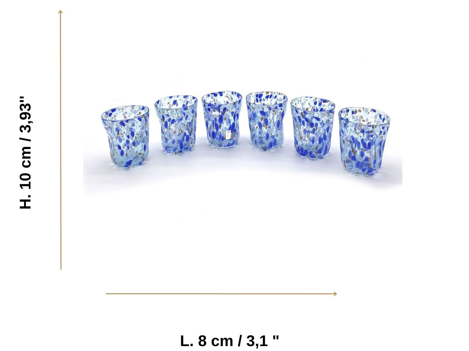 Набор из шести стаканов из муранского стекла ручной работы YourMurano готы ARCH-00064108 - Вид №8