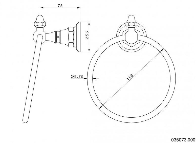 Bronces Mestre Держатель кольца для полотенца Retro 035073.000.50 - Вид №1