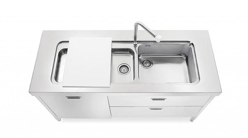 ALPES-INOX Линейная мини-кухня из стали Liberi in cucina sun-id-1361870 - Вид №6