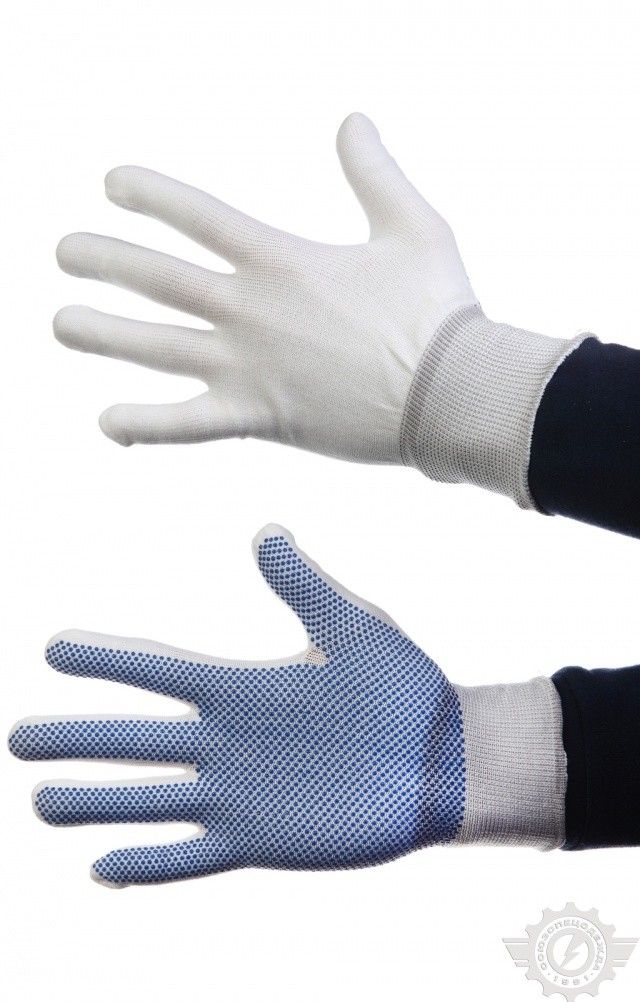 67651 Перчатки нейлоновые с ПВХ  Средства защиты рук  размер 8 Спецодежда 