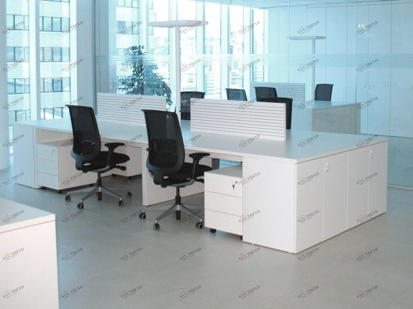 Elitable Стол из лакированного дерева с системой прокладки кабелей Star sun-id-1470038