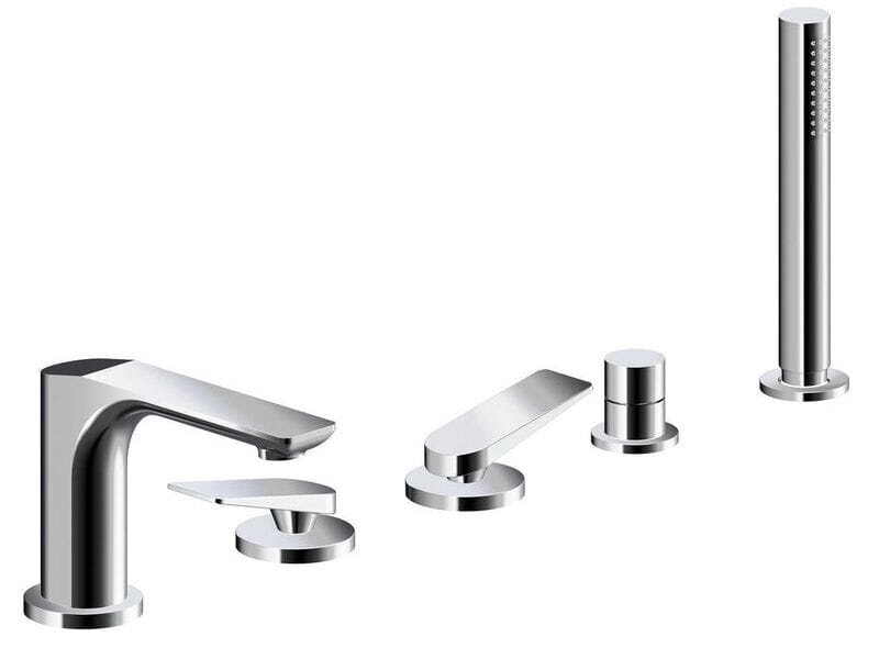 Набор для ванны с 5 отверстиями и ручным душем CRISTINA Rubinetterie Blade ARCH-00105770