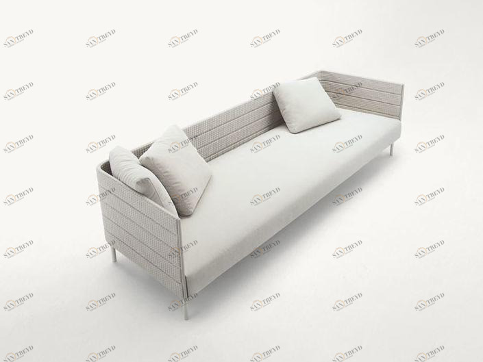 Paola Lenti 4-местный тканевый садовый диван Frame on sun-id-1465533