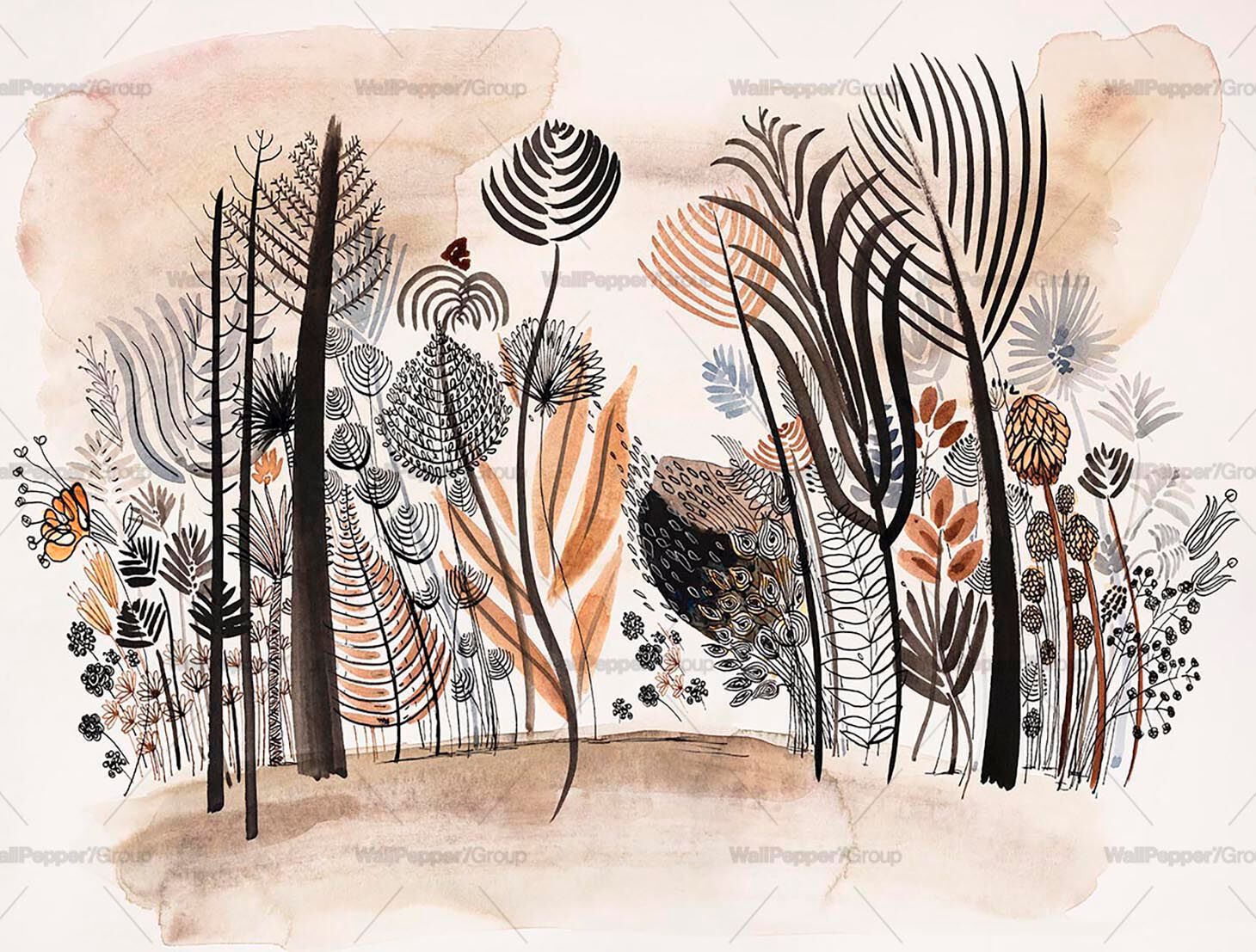 Обои из натурального ПВХ, экологически чистые, моющиеся WallPepper NATURE AND POETRY ARCH-00065785 - Вид №1