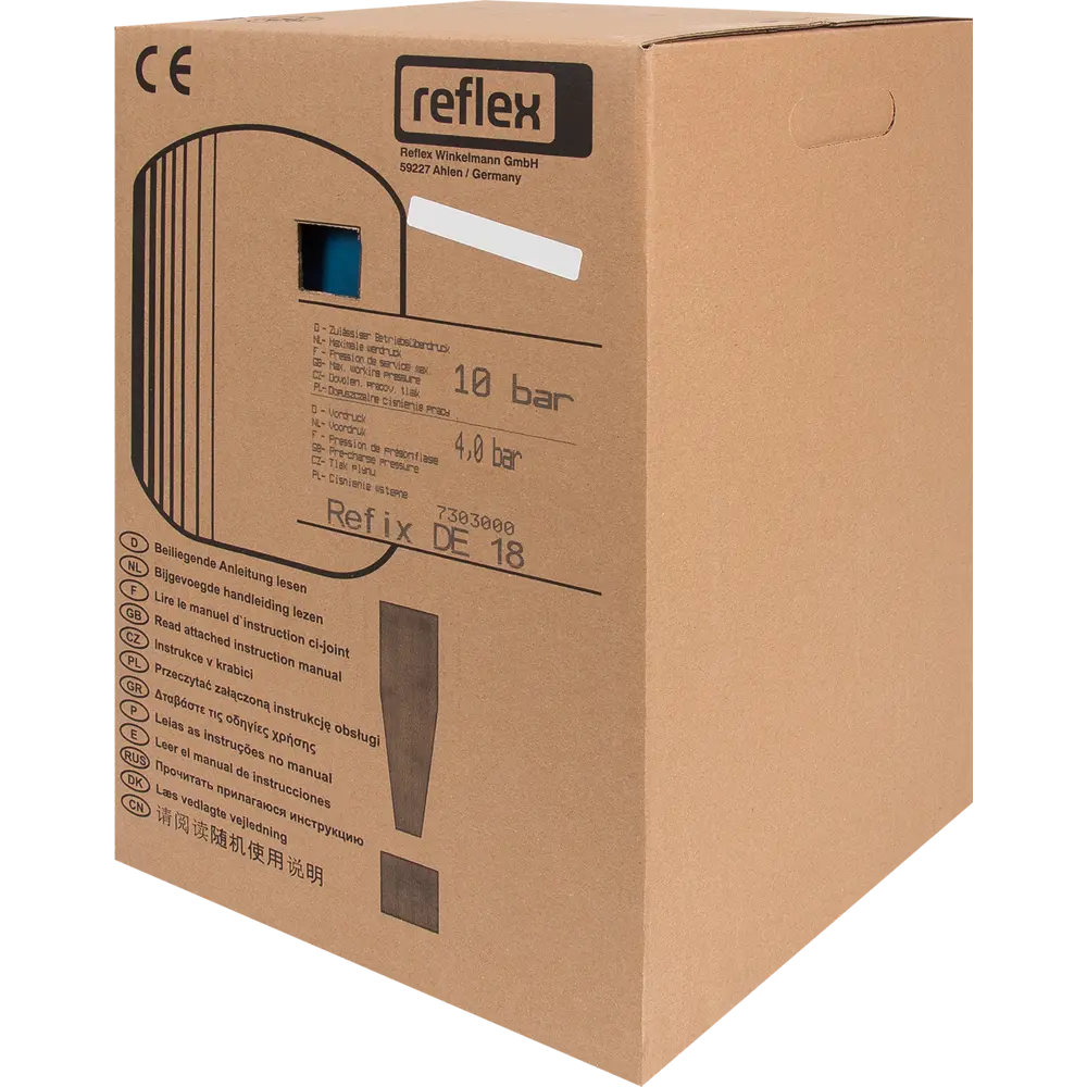 Гидроаккумулятор вертикальный 18 л Reflex DE 3/4" синий STLM-2172472 - Вид №3