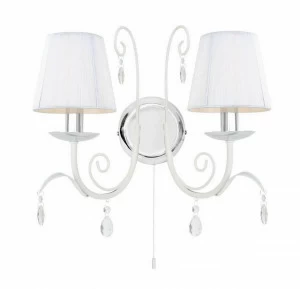 Бра Arte Lamp Romana Snow A1743AP-2WH ARTE LAMP  077324 Белый;прозрачный;серебро