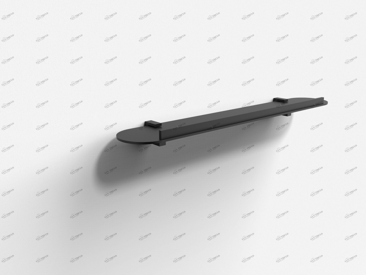 SLAB Полка из матового черного металла 60см IBB1974 SL60.04.02.NEO 