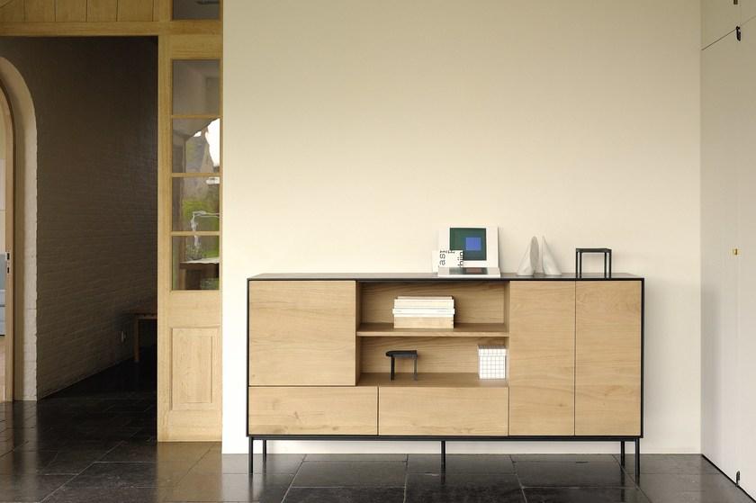 Ethnicraft Комод из дуба с распашными дверцами с ящиками Oak blackbird 051472 - Вид №7