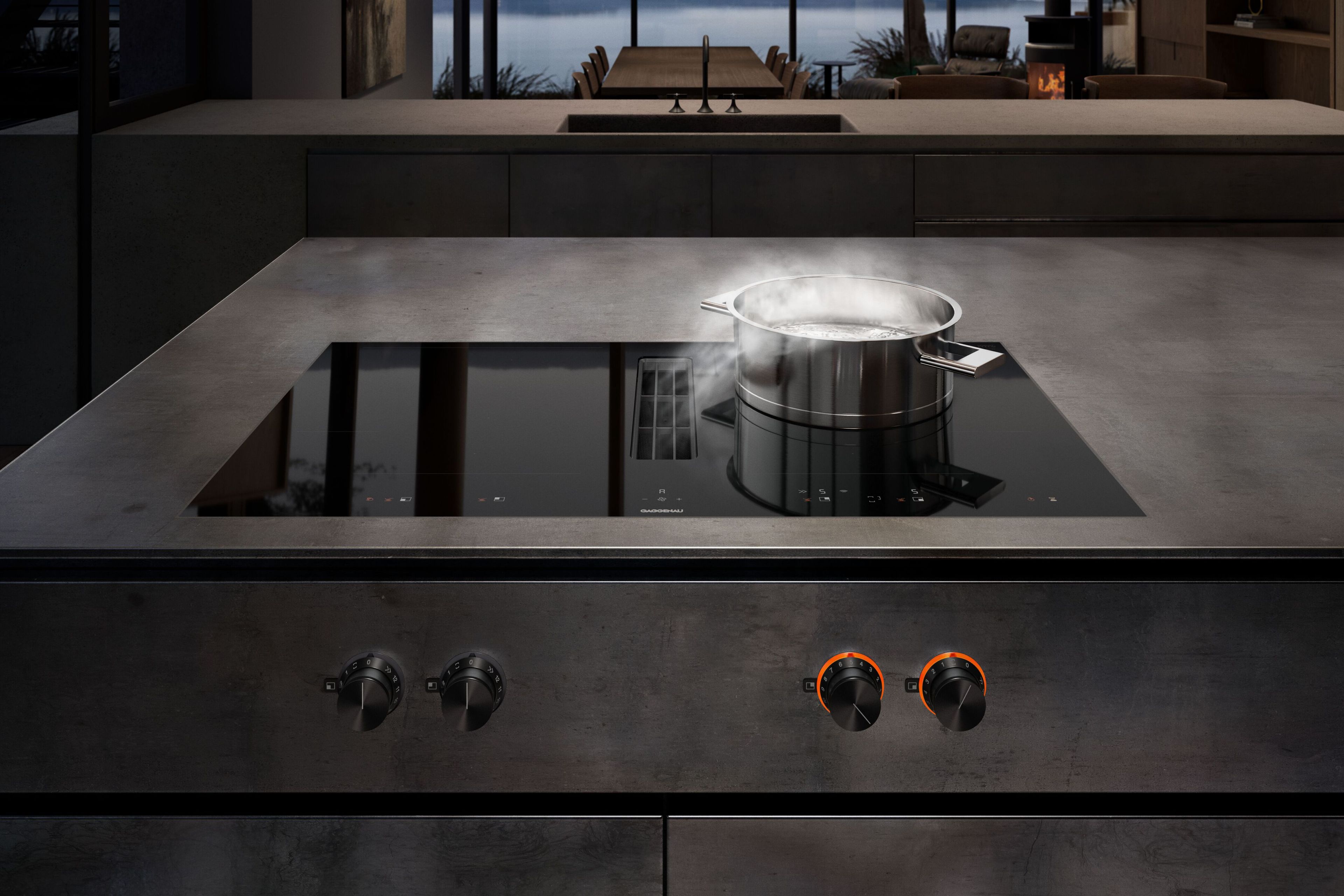 Керамическая индукционная плита со встроенной вытяжкой GAGGENAU серия 400 ARCH-00144315 - Вид №2