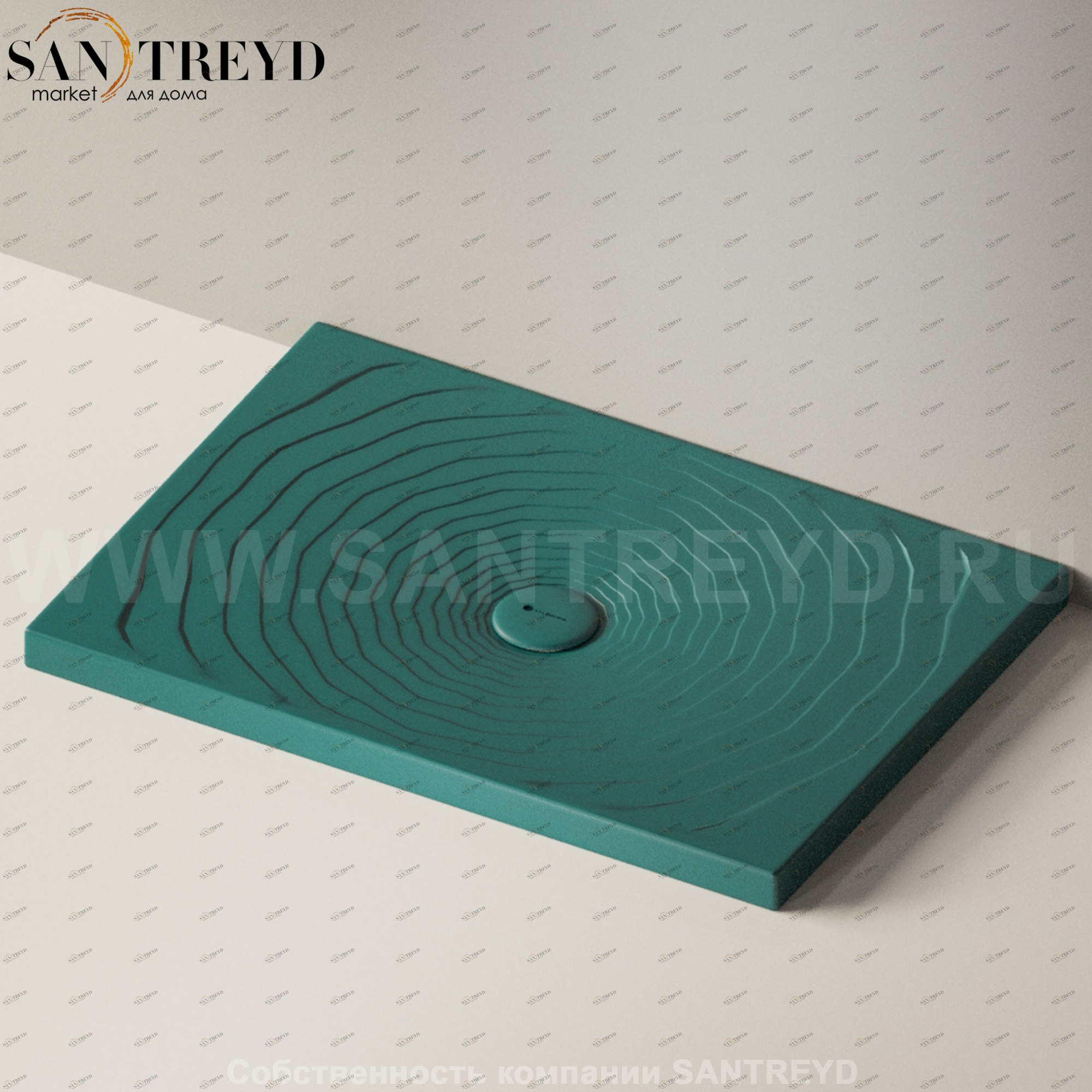 Flaminia WATER DROP Душевой поддон 100 см зеленый DR100.5020 Ceramica Flaminia DR1005020