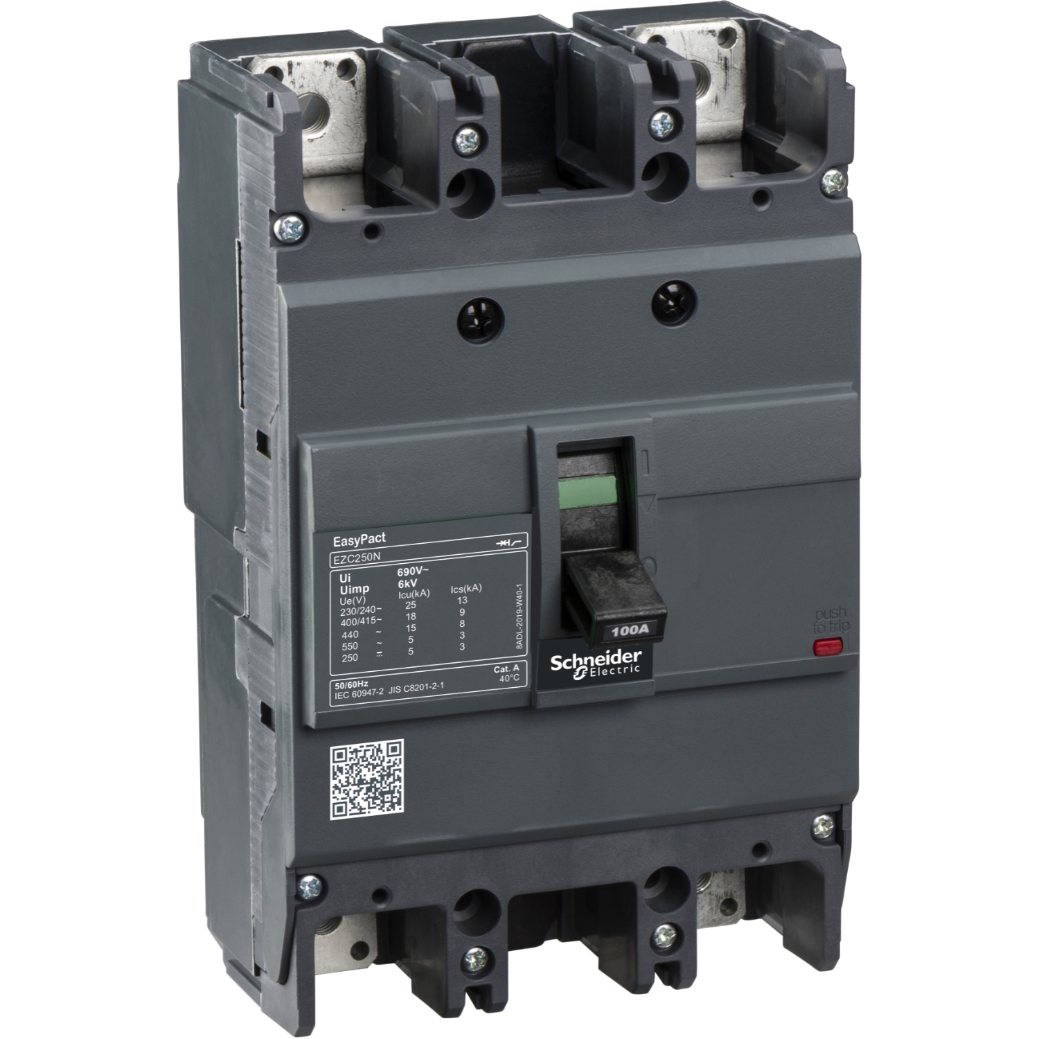 EZC250H2225 Силовой автомат EZC 250, TM-D, 36кА, 3P, 225А Schneider Electric EasyPact 
