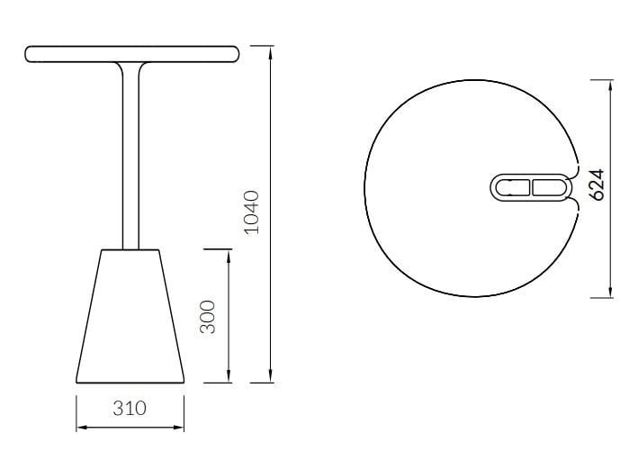 Высокий стол из полиэтилена ALMA DESIGN Set-up ARCH-00087181 - Вид №11
