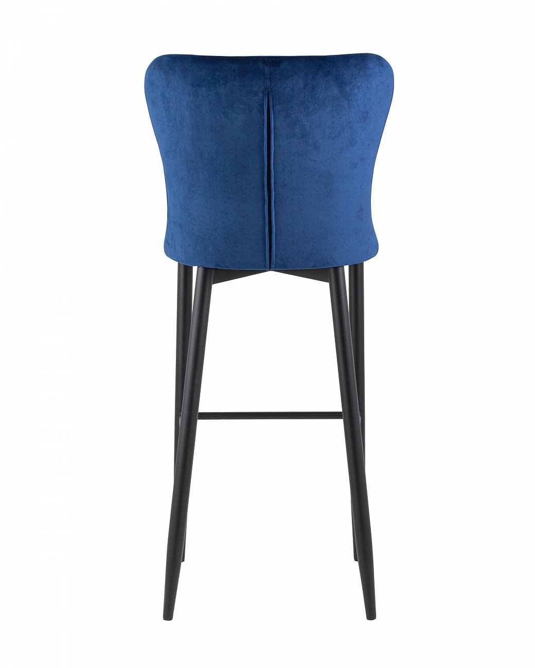 Стул барный с мягкой спинкой темно-синий с черными металлическими ножками "Лилиан" STOOL GROUP  00-3881788 Синий  - Вид №2