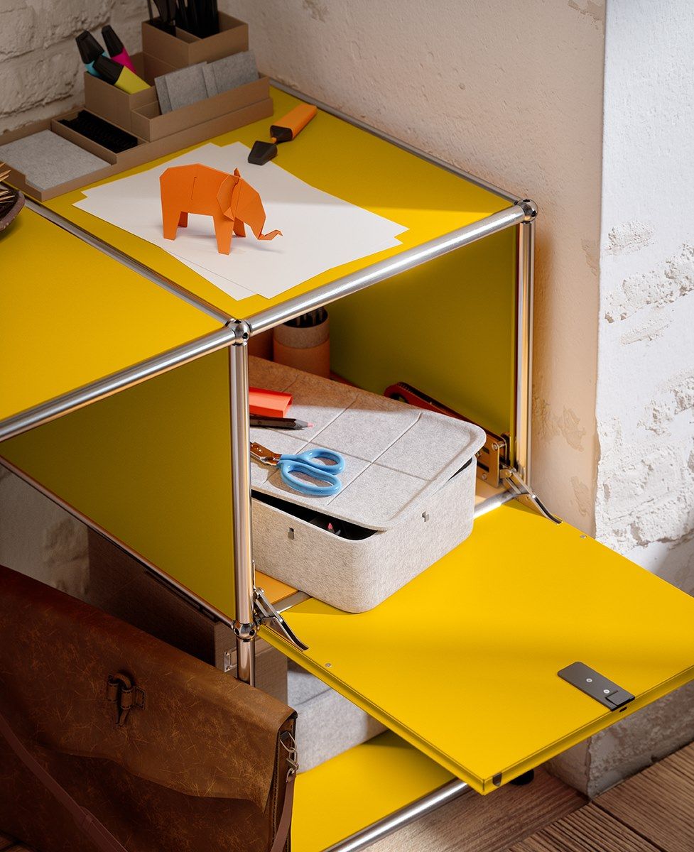 Стальной письменный стол с откидными дверцами USM USM SELECTION ARCH-00101117 - Вид №1