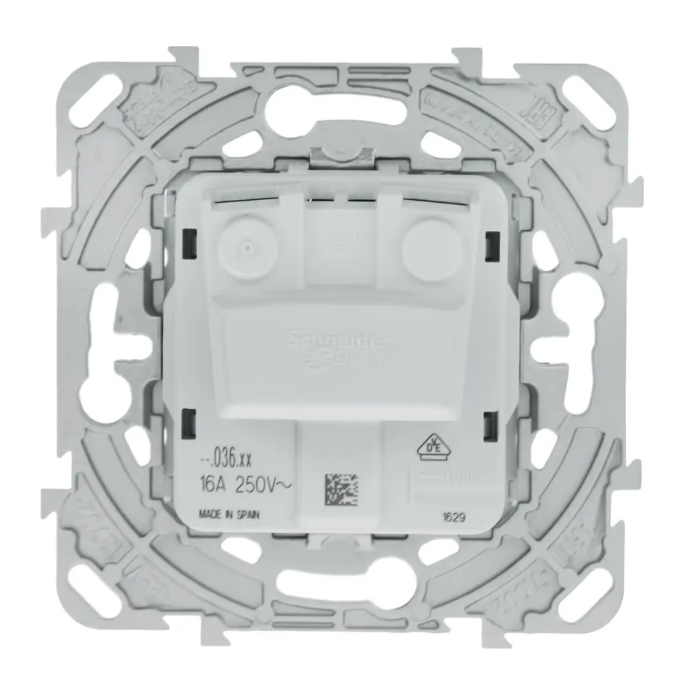 Розетка встраиваемая Systeme Electric Unica с заземлением, цвет белый STLM-2116710 - Вид №3