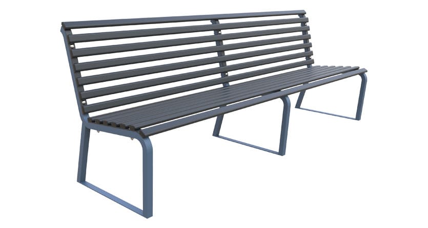 Стальная скамья со спинкой Lazzari город ARCH-00058231 - Вид №3