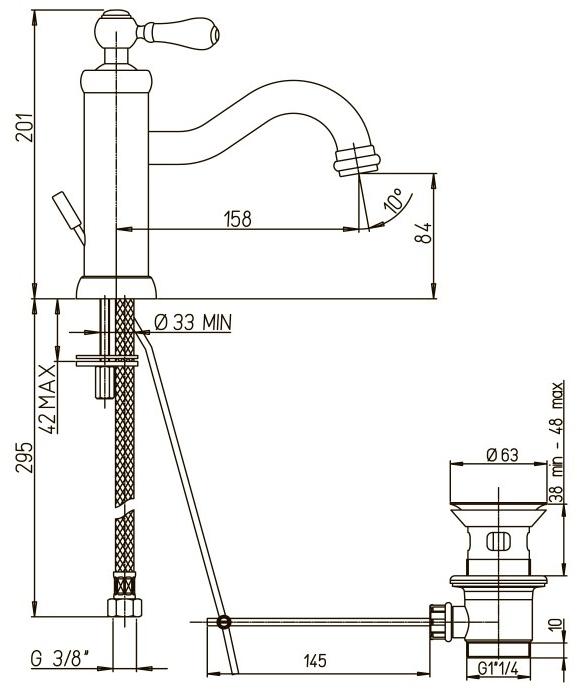 0TO00088JA00 Tosca Смеситель для раковины с д/к., хром Jacuzzi - Вид №2