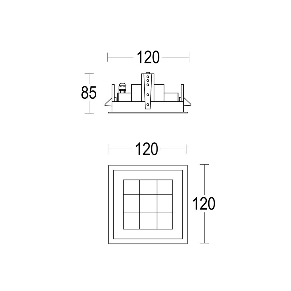 Edge SQ Ghidini Edge SQ Frame .01 Белый (Матовый)  - Вид №1