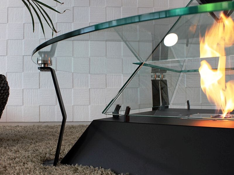 Стеклянный журнальный столик для каминов на биоэтаноле bioKamino CRYSTAL LOUVRE ARCH-00103430 - Вид №1