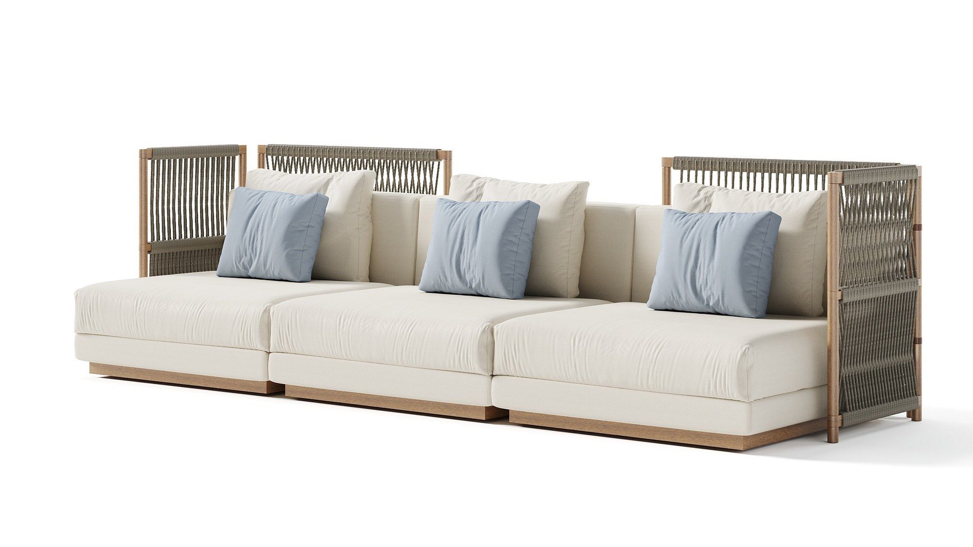 Секционный садовый диван с каркасом iroko Braid Embrace ARCH-00041078 - Вид №7