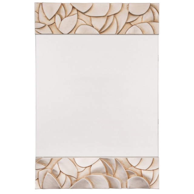 Зеркало прямоугольное настенное бежевое Dinan - центральный элемент PUSHA ДИЗАЙНЕРСКИЕ 062538 Бежевый  - Вид №1