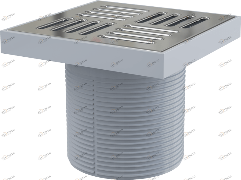 Горловина трапа, решетка 150×150 мм нержавеющая сталь ALCAPLAST APV0400