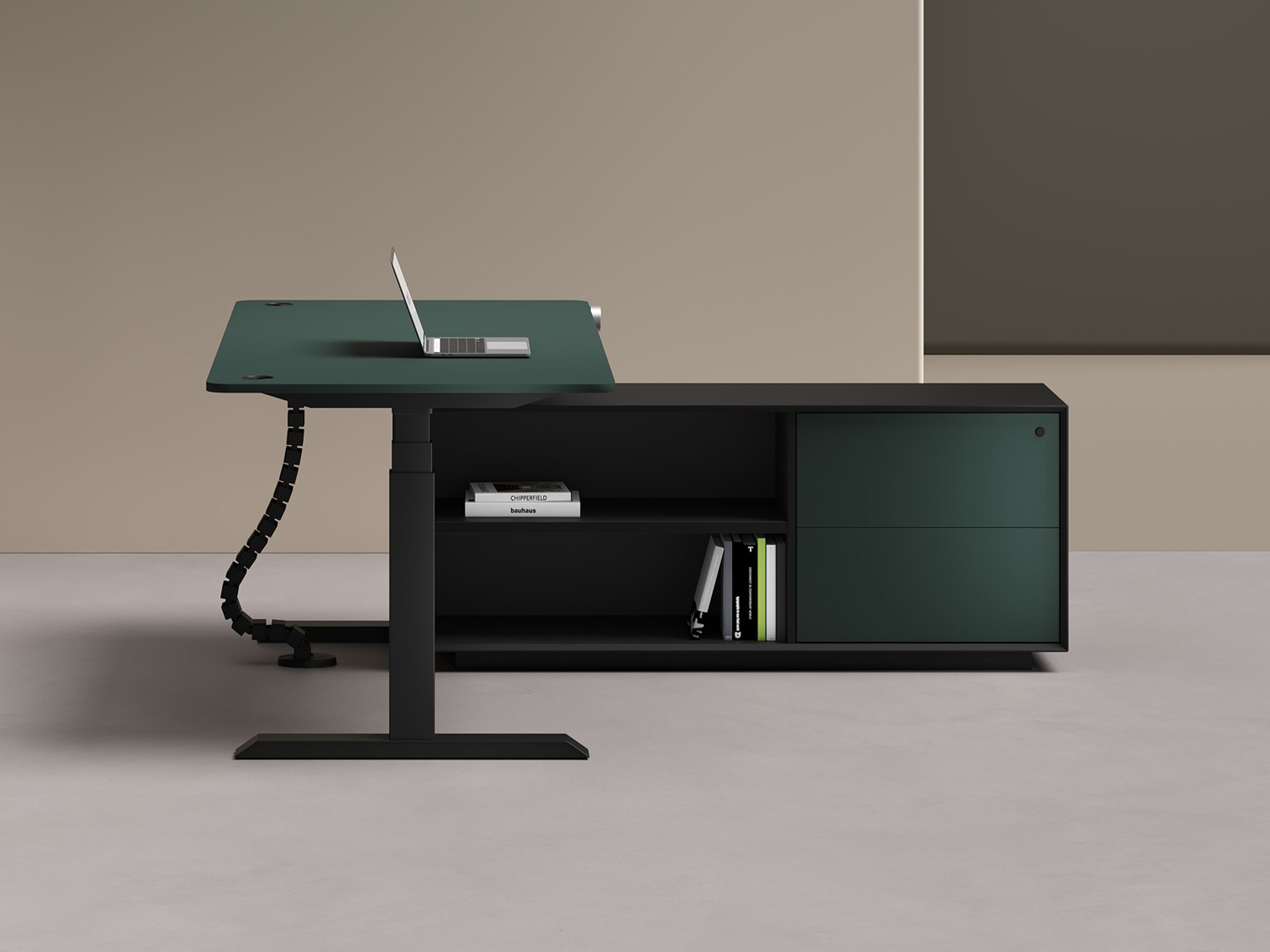 Деревянный угловой стол с регулируемой высотой со встроенной полкой WORKSPACE MAX PRO NOVA ARCH-00118312 - Вид №2