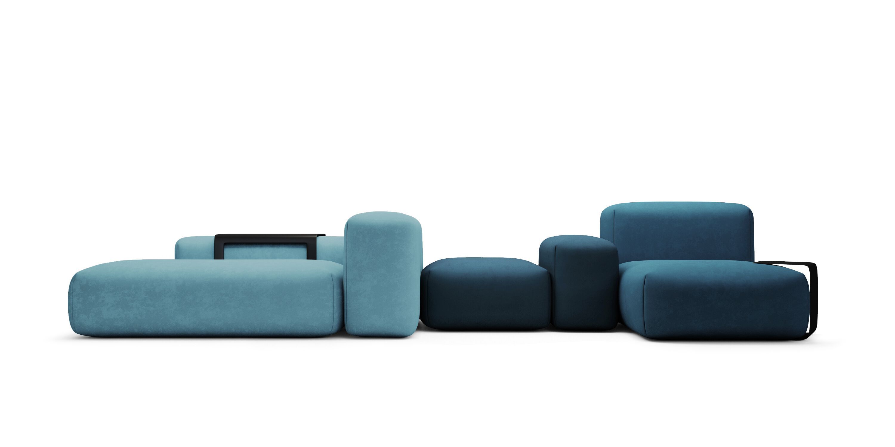 Тканевый диван с полуостровом HANNABI MODEL NO.17 GREEN ARCH-00097013 - Вид №8