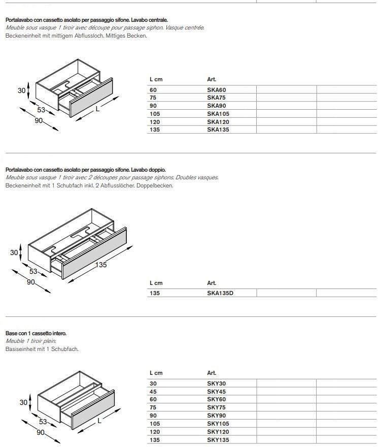 ARTELINEA Модульная подвесная тумба под умывальник из ламината®  Al 587  - Вид №1