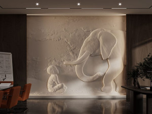 Трехмерная декоративная гипсовая панель