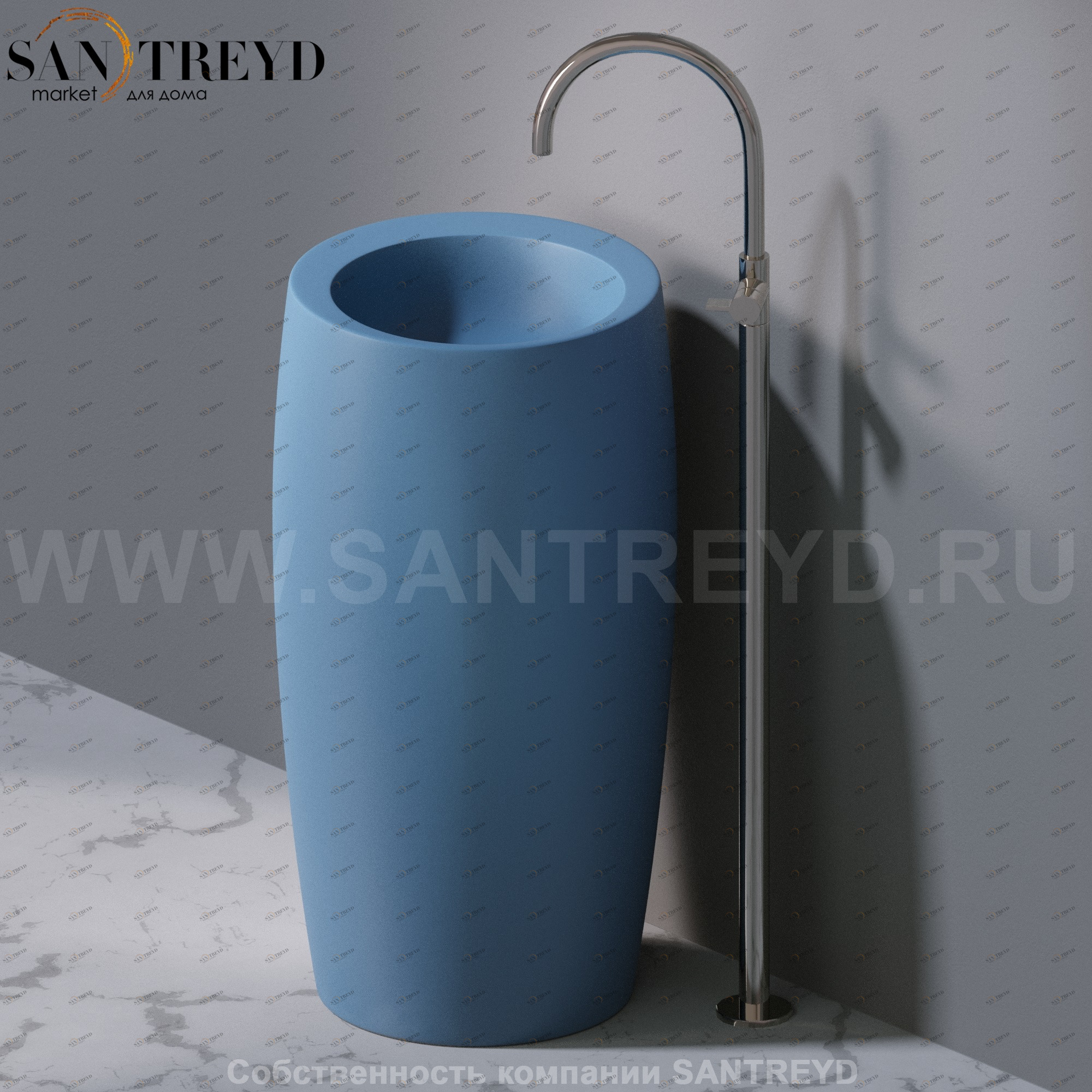 L100T0R0VT.141 Напольная раковина стоящая круглая A. e T. Italia SPOT AeT ITALIA TOTEM