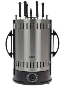 1158155 Электрошашлычница DEXP KBM-1000 серебристый