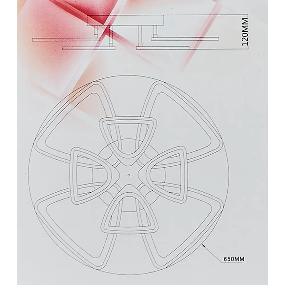 Светодиодная люстра Schaffner Caso 2570-4 с ДУ для просторных помещений 89386651 STLM-1533496 - Вид №12