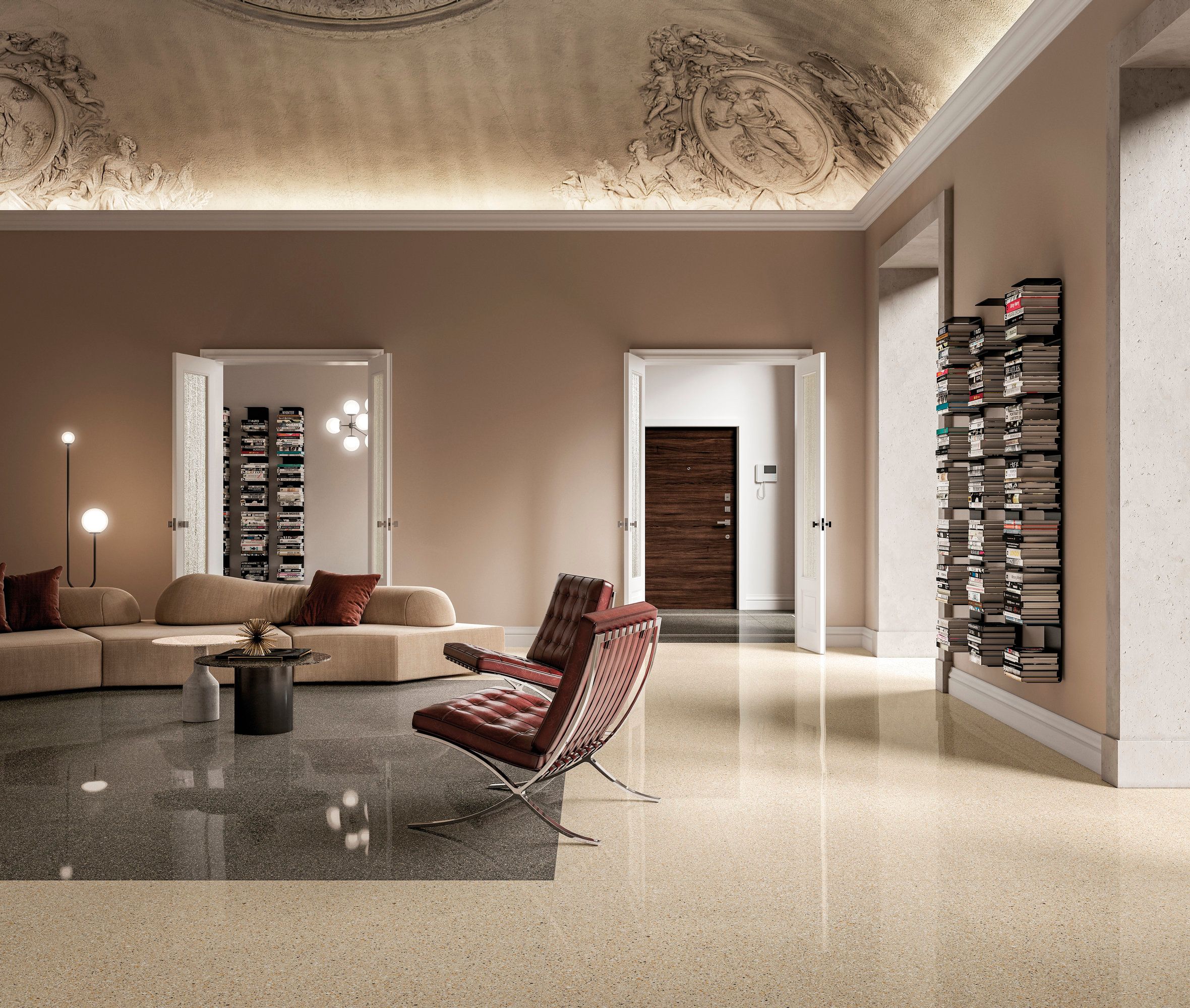 Пол / облицовка керамогранита с эффектом гранита для внутреннего и наружного применения FMG Palladio ARCH-00142529 - Вид №7