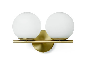 Опаловое стекло и металлическая аппликация