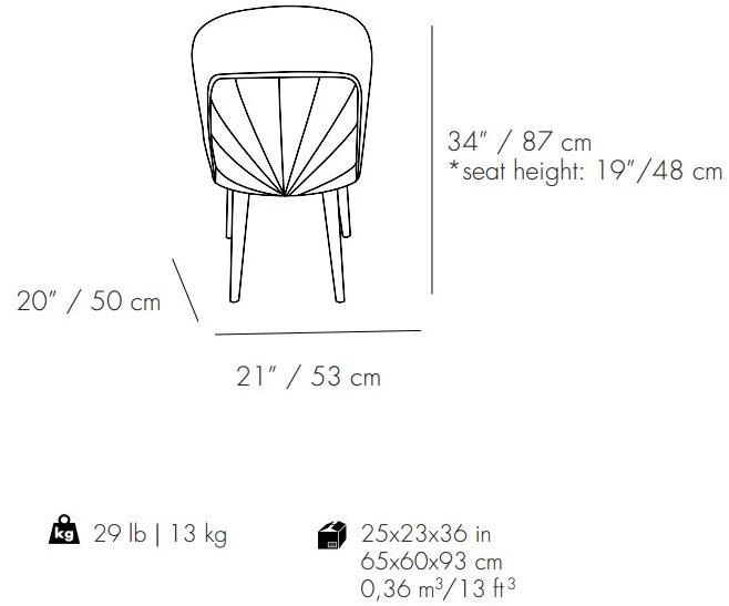 Mambo Unlimited Ideas Стул из мягкой ткани Frida sun-id-1504114 - Вид №5