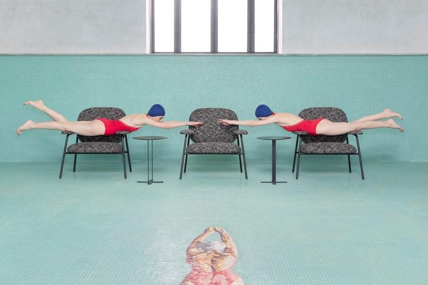 Saba Italia Кресло из ткани с подлокотниками Philo sun-id-1349714 - Вид №3