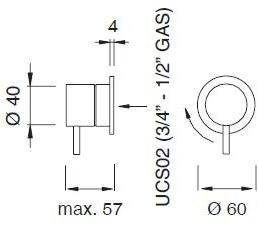 Настенный кран для открытия / закрытия Milo360 Mil80 Santreyd - Вид №1