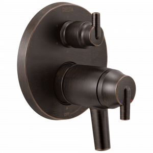 T27T959-RB Современный трим клапана серии TempAssure® 17T с двумя ручками и встроенным переключателем на 6 положений Delta Faucet Delta Венецианская бронза