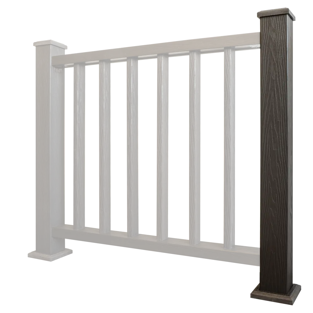 T-DECKS Столб оградительный фигурный из древесно-полимерного композита 100x1000 мм 89356934 STLM-1014199 - Вид №3