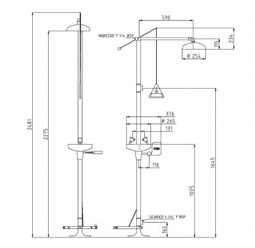 Аварийный душ Thermomat DL240 ARCH-00132635 - Вид №2