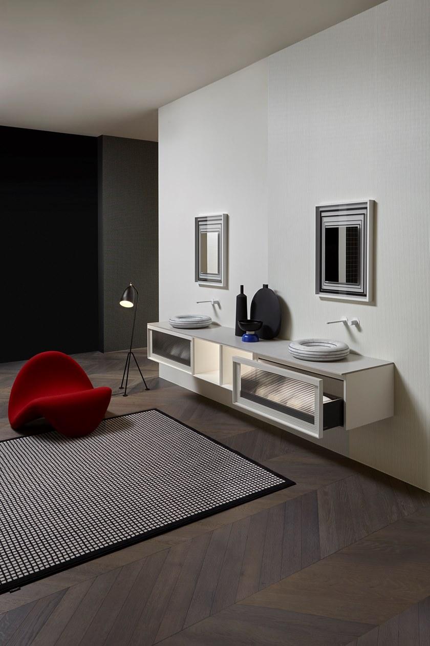 Antonio Lupi Design Двойная подвесная тумба под умывальник с ящиками Bemade Antoniolupi sun-id-1377815 - Вид №2