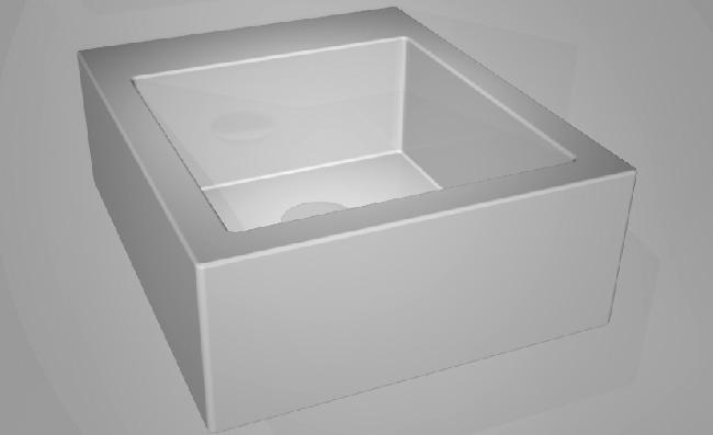 SQULAV2 Подвесная раковина настенная GSG CERAMIC SQUARE - Вид №1