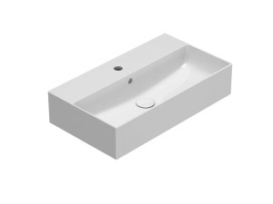 Керамическая одиночная прямоугольная раковина
