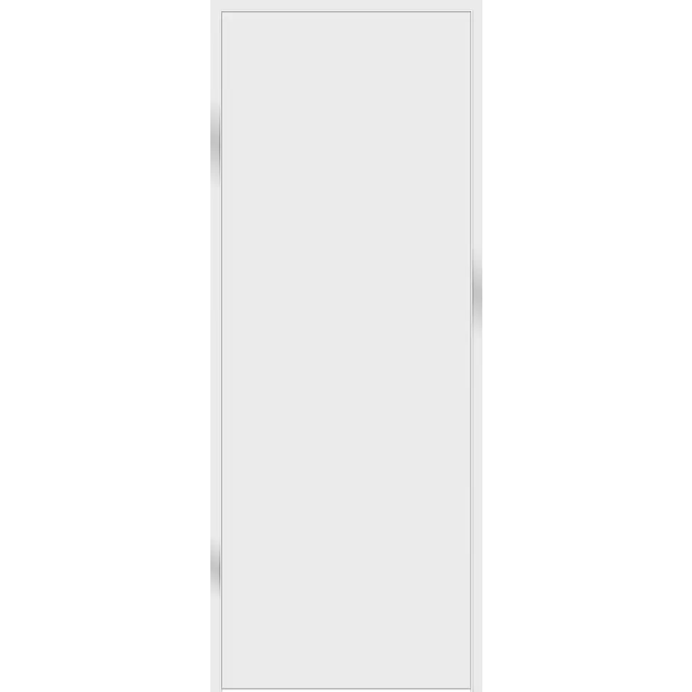 Дверь межкомнатная глухая Invisible 80x220 см цвет белый с замком алюминиевая кромка 89433718 STLM-2179940 VELLDORIS  - Вид №4