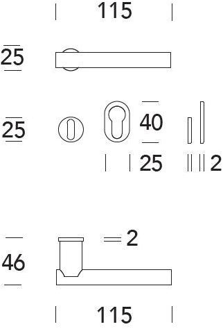 Reguitti Ручка из латуни на розетке Astra A184mr02235 - Вид №3