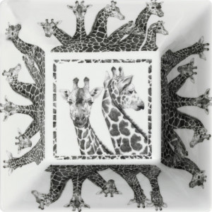 10640816 Taitu Мелочница Taitu "Дикий нрав.Жираф" 17х17см Фарфор