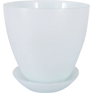 Горшок цветочный для орхидей Nina Glass ø13.2 h13.2 см v0.85 л стекло белый
