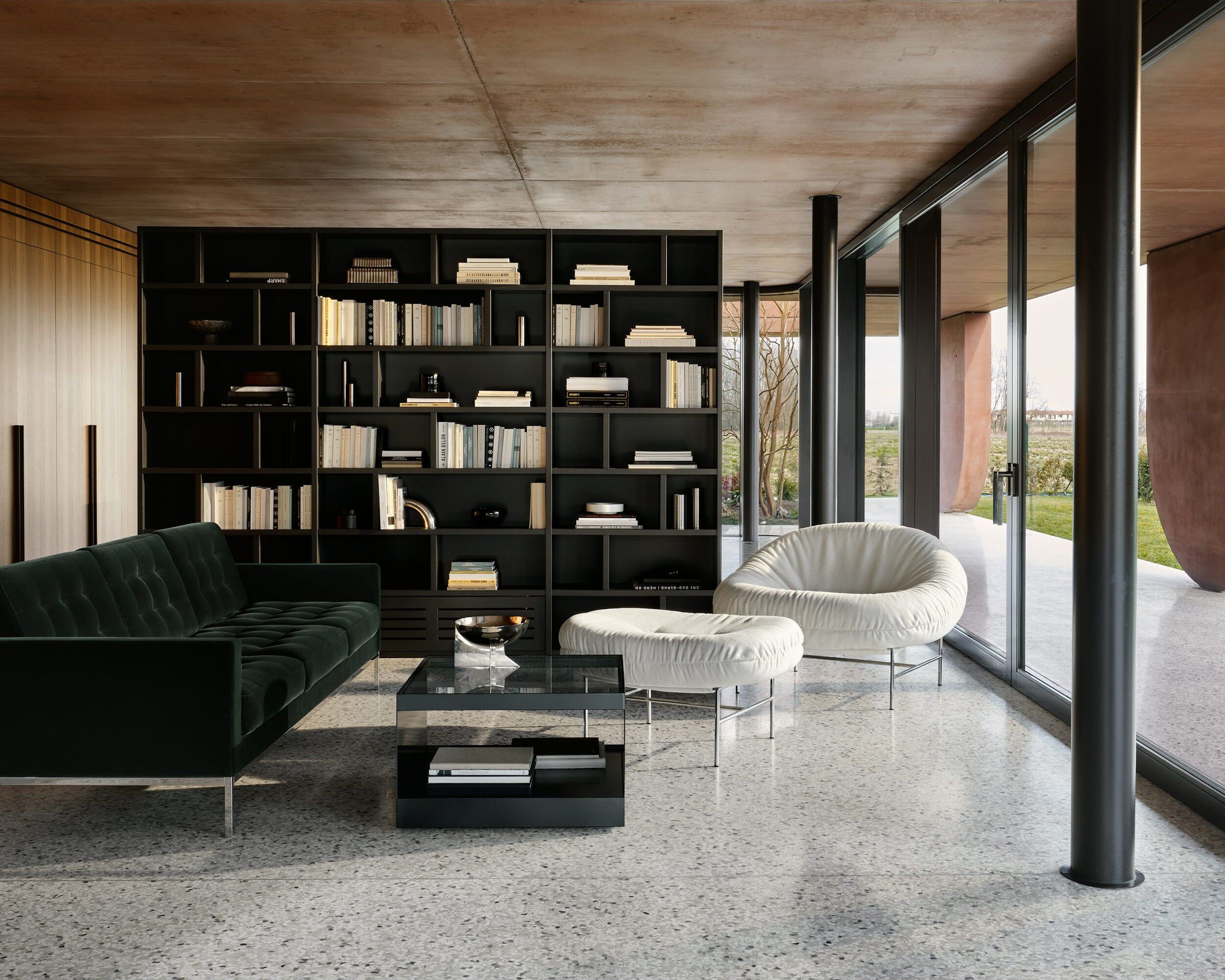 Квадратный стальной журнальный столик со стеклянной столешницей Knoll D'URSO OCCASIONAL TABLE ARCH-00149069 - Вид №16